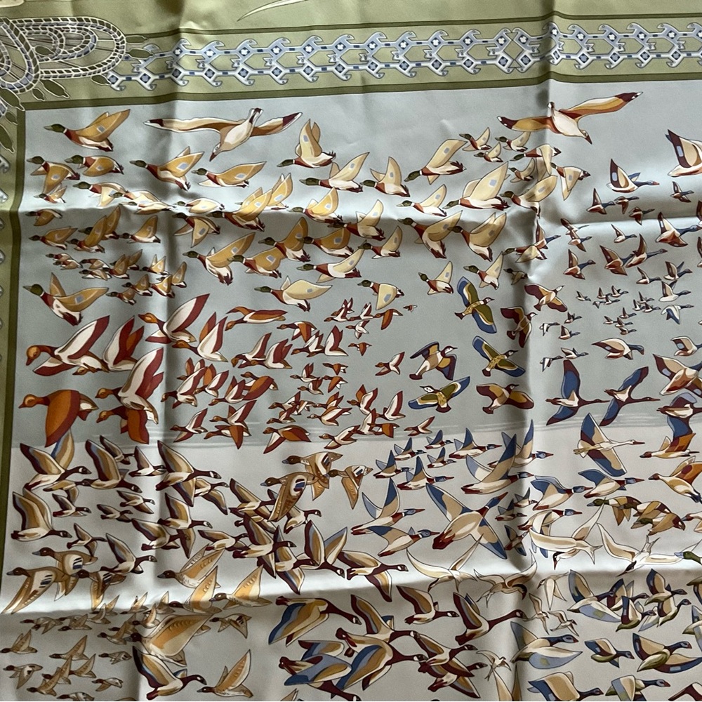 Hermes Twill Silk Scarf Libres comme L’Air